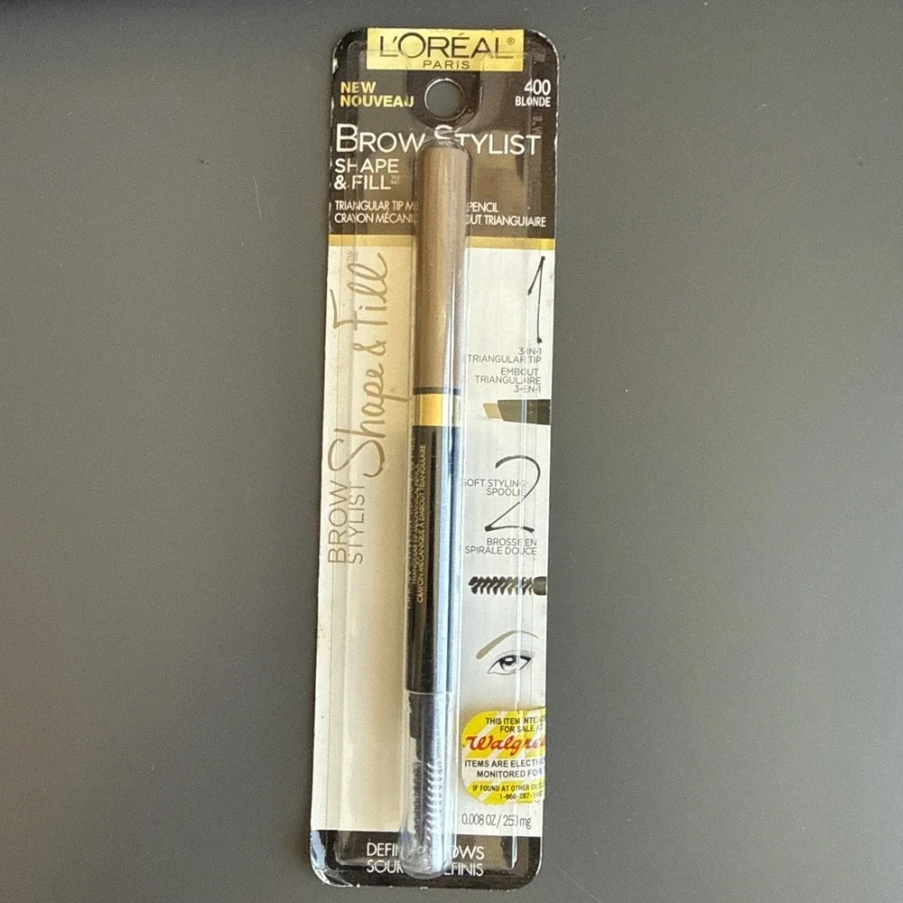 Lot x 2 L'Oréal Brow Stylist Shape and Fill Pencil 400  Blonde 3 in 1